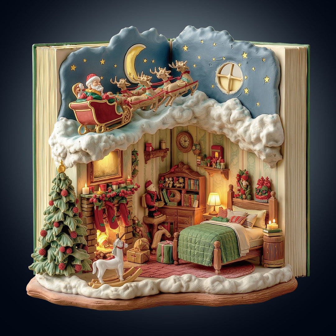 Heiligabend im Buch Holzpuzzle