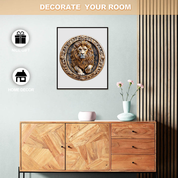 3D-Löwenskulptur Holzpuzzle