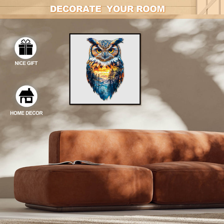 Forest Owl artwork showcasing home decor and gift options for decorating with style.