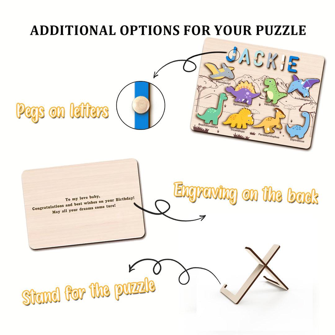 Personalisiertes Dinosaurier Namen Puzzle