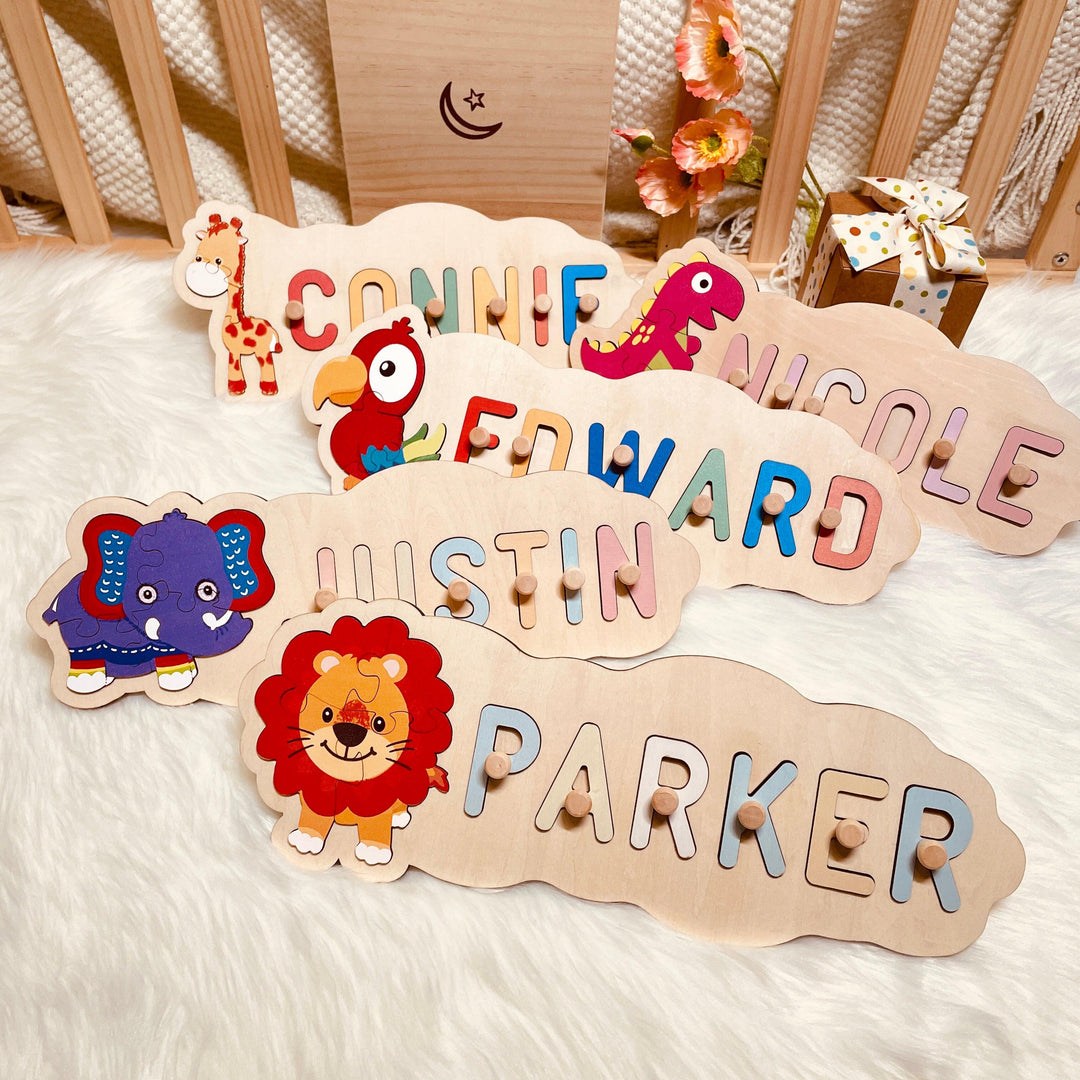 Personalized Baby Name Puzzle And Animal Puzzle-Woodbests