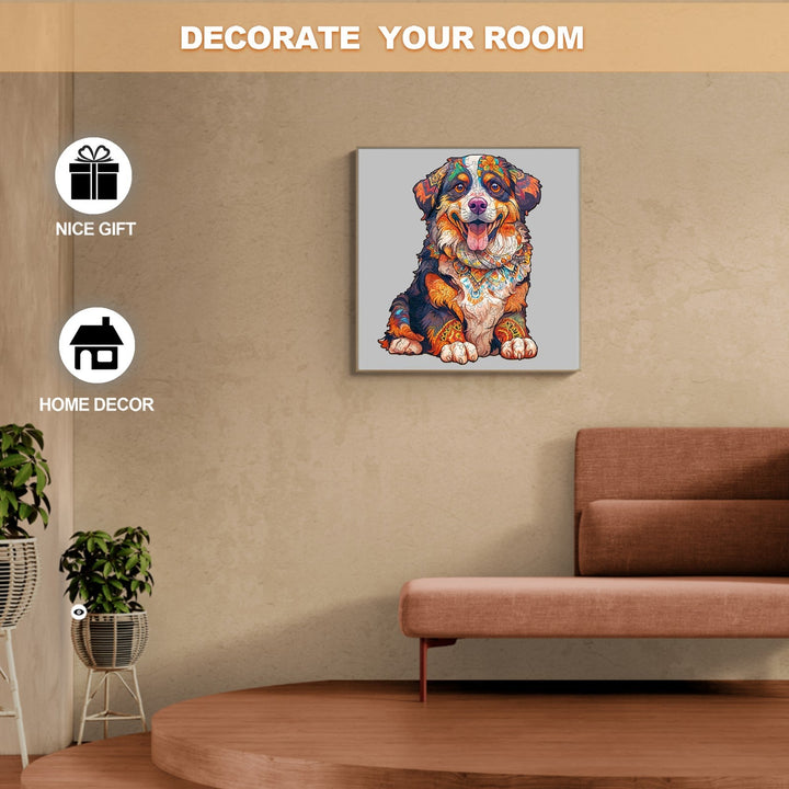 Bernese Mountain Dog Wooden Jigsaw Puzzle-Woodbests