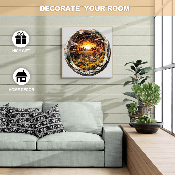 3D Autumn Farm-1 Wooden Jigsaw Puzzle - Woodbests