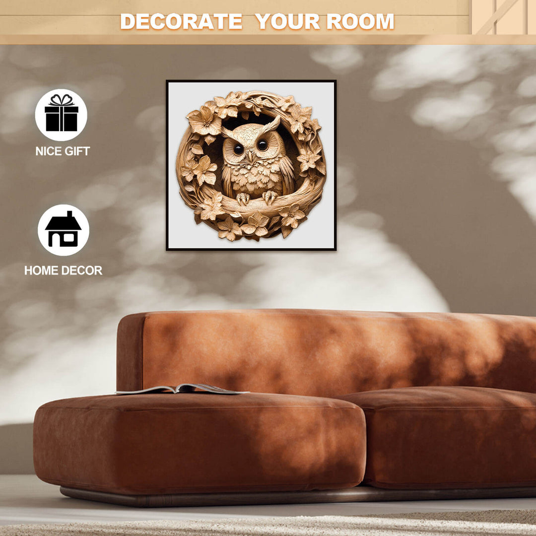 3D Owl-1 Wooden Jigsaw Puzzle - Woodbests