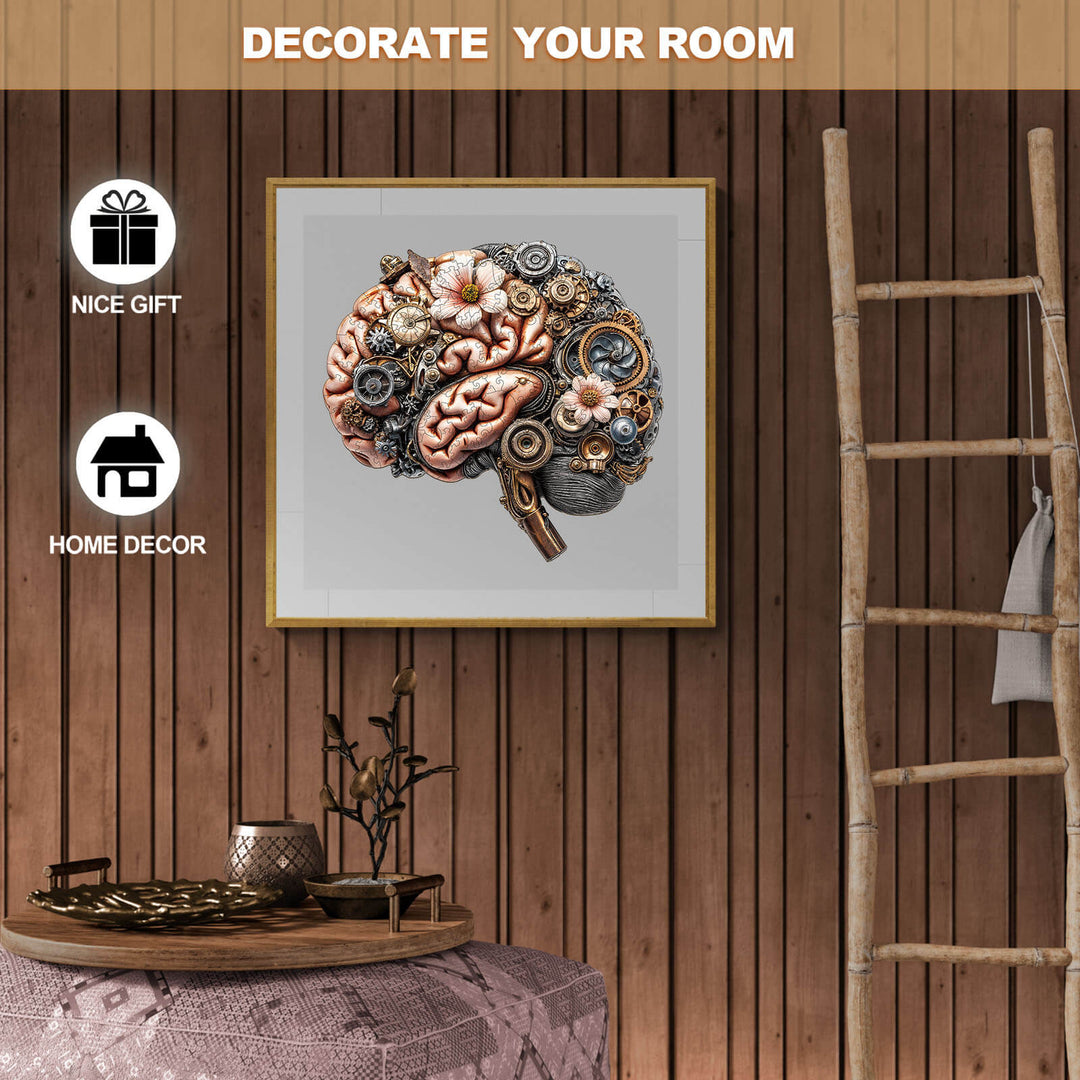 Mechanisches Hirnstamm Holzpuzzle