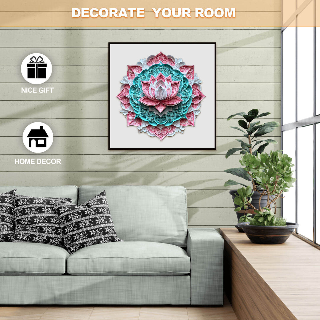 3D Mandala Lotus-1 Wooden Jigsaw Puzzle - By Woodbests