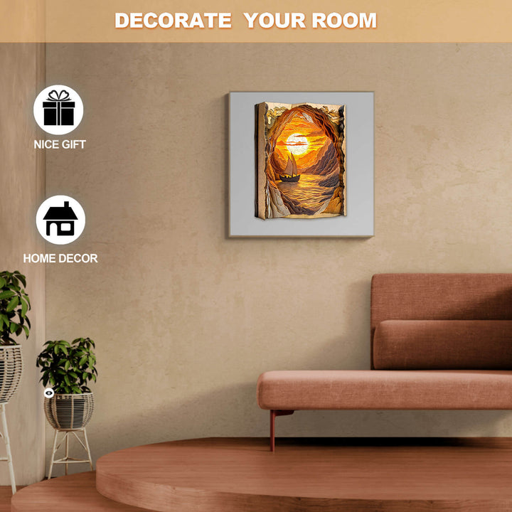 3D Abendsegeln Holzpuzzle