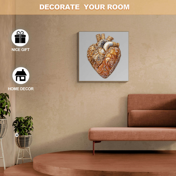 Schmuckherz Holzpuzzle