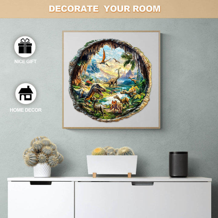 Jurassic Höhlen Holzpuzzle