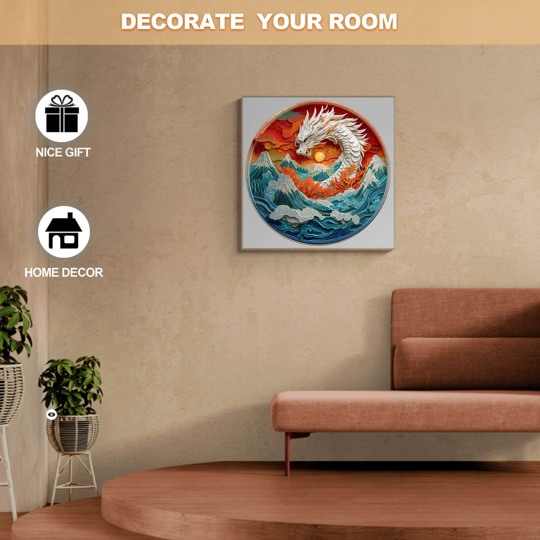 3D Colorful Dragon-2 Wooden Jigsaw Puzzle - By Woodbests