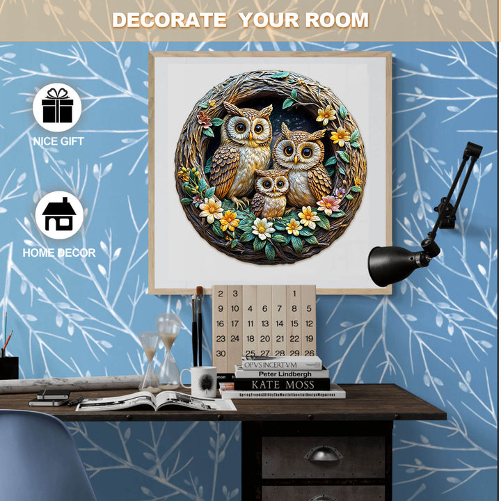 3D-Warmfamilien Holzpuzzle