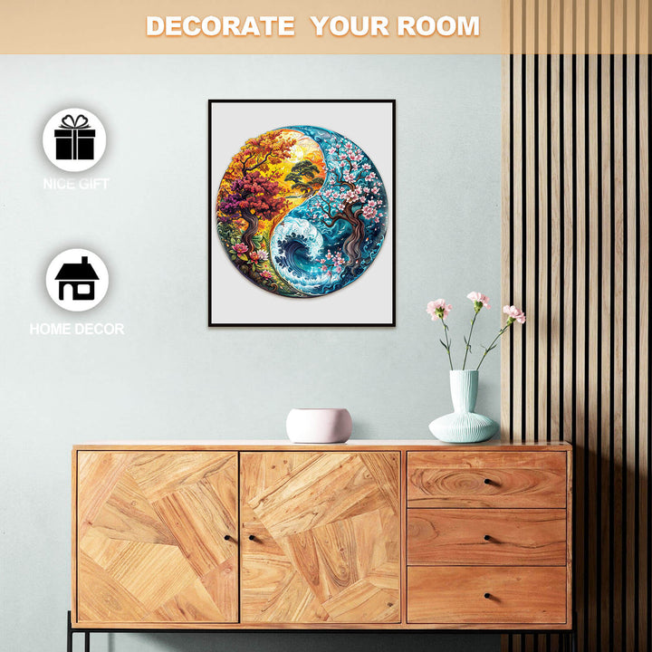 Yin-Yang Landschaft 1 Holzpuzzle