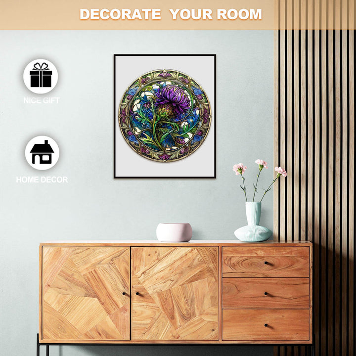 Scotch Thistle Wooden Jigsaw Puzzle - Woodbests