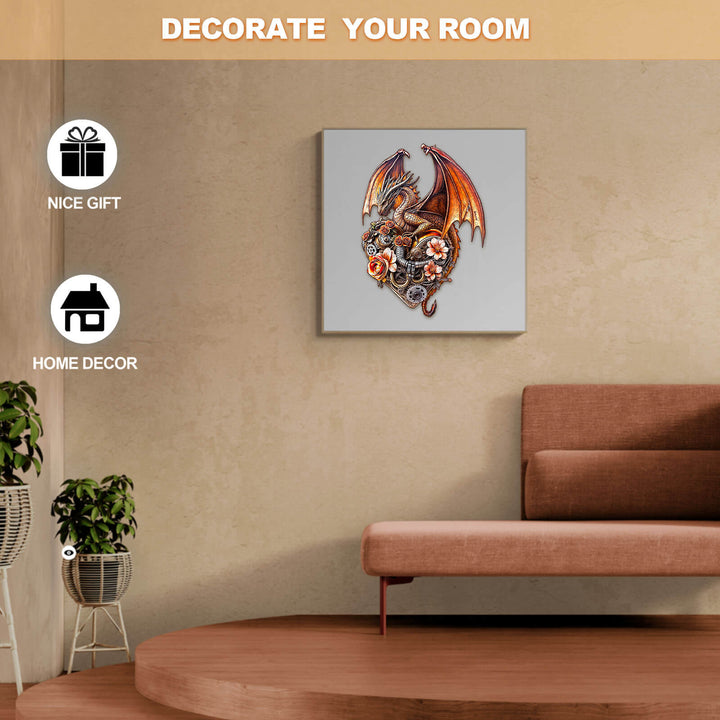 Mechanischer Drachenkern Holzpuzzle