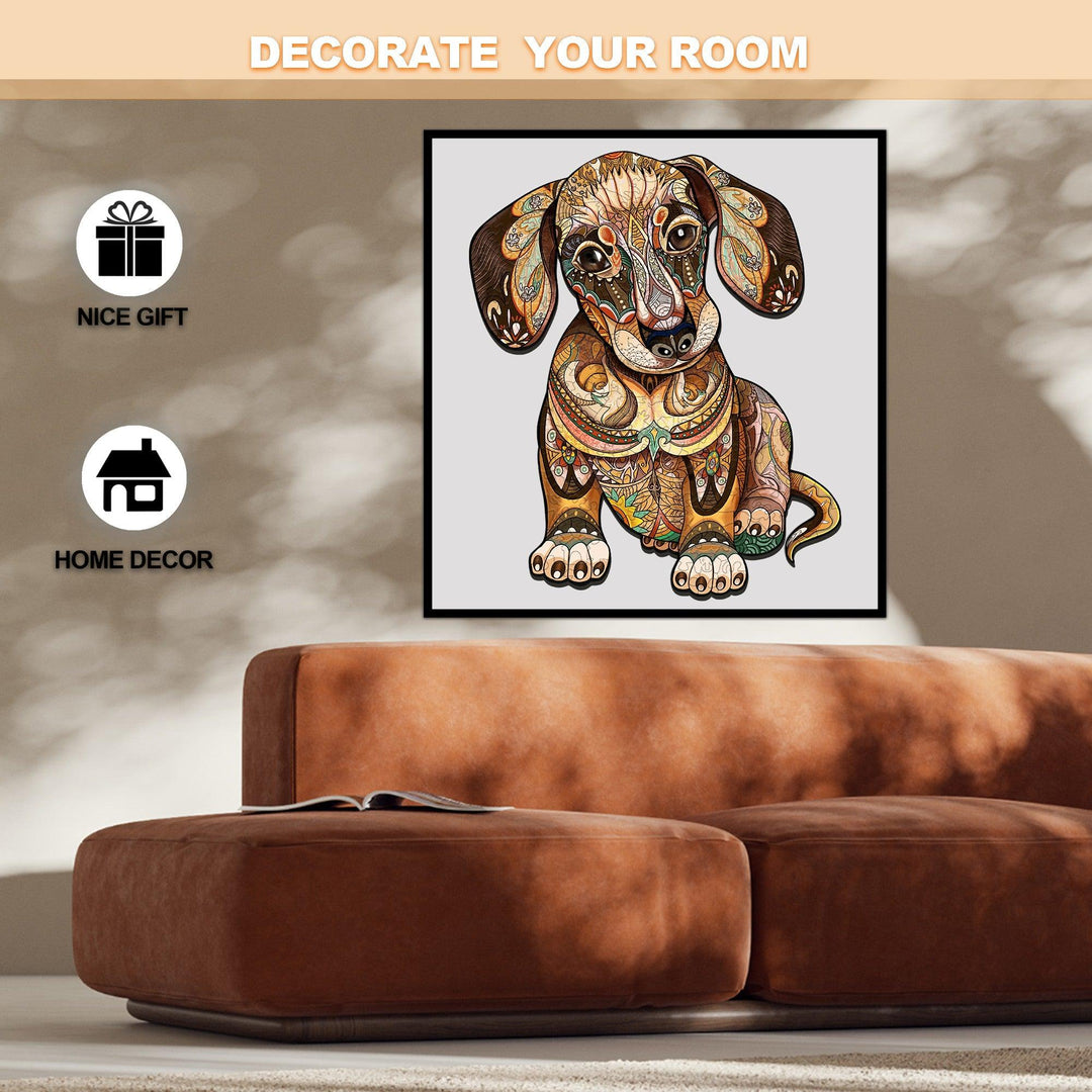 Dachshund Wooden Jigsaw Puzzle - Woodbests