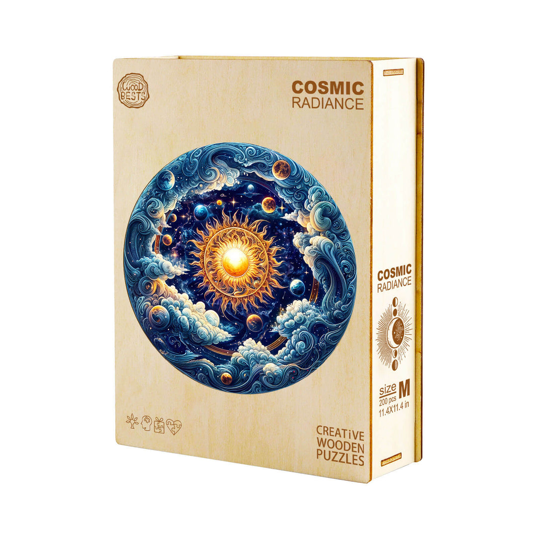 Kosmische Strahlkraft Holzpuzzle