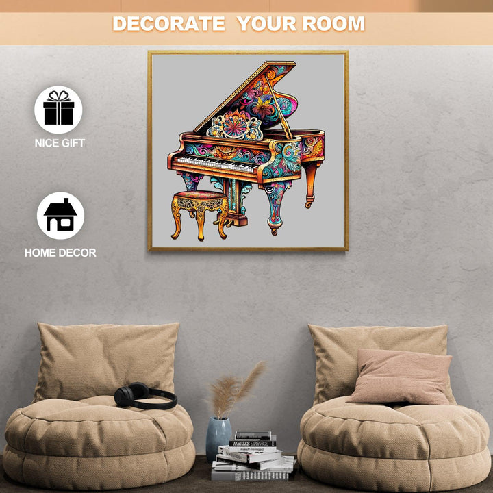 Touching Piano Wooden Jigsaw Puzzle-Woodbests
