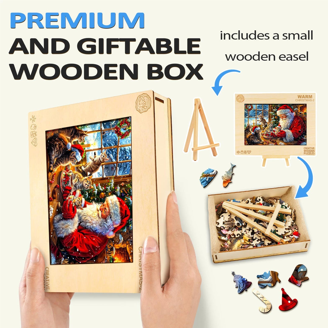 Warm Christmas-2 Wooden Jigsaw Puzzle - Woodbests