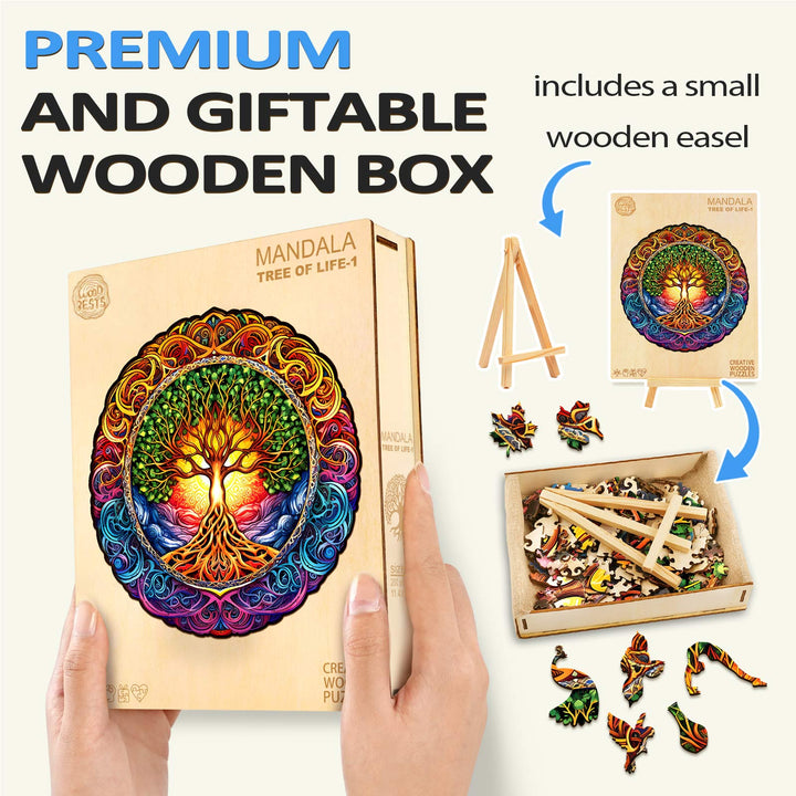 Lebensbaum-Mandala 1 Holzpuzzle