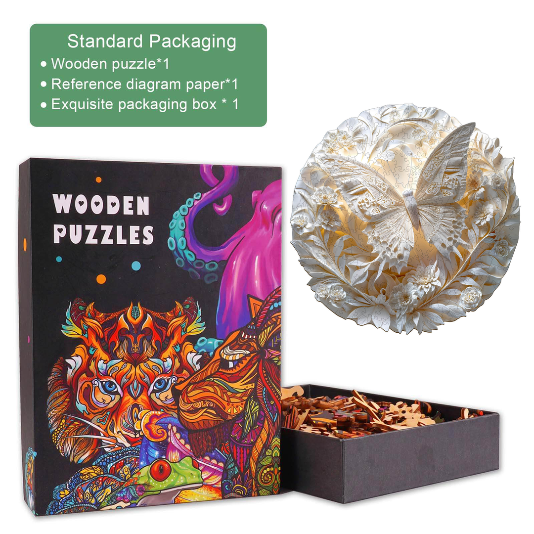 Origami-Schmetterling 3D Holzpuzzle