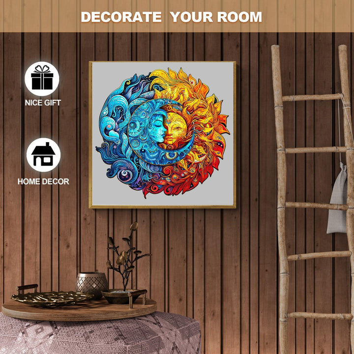 Sun And Moon Wooden Jigsaw Puzzle-Woodbests