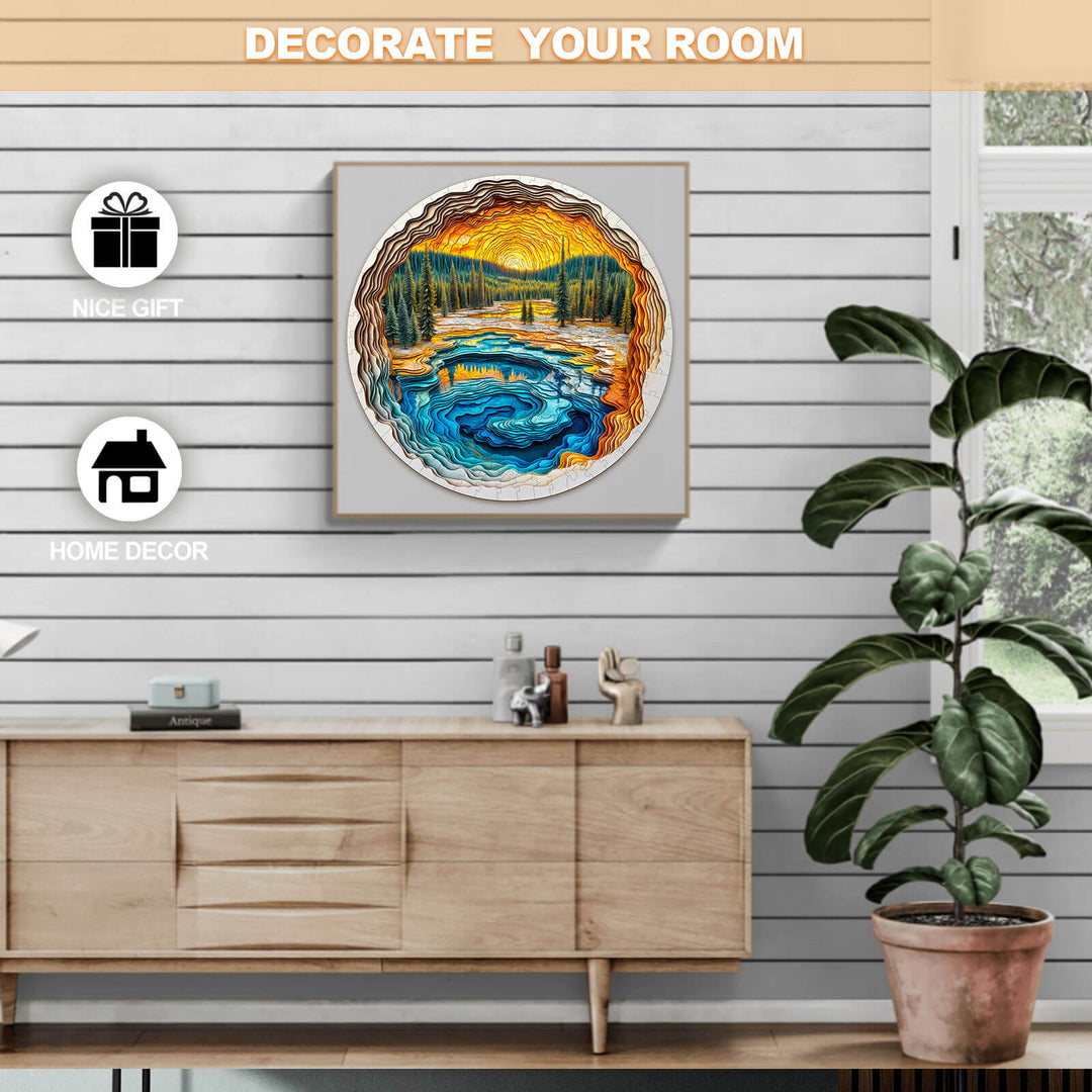 Vulkanherz Holzpuzzle