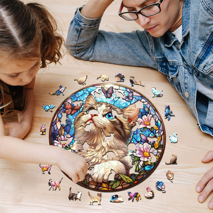 Ragdoll-Schmetterling Holzpuzzle