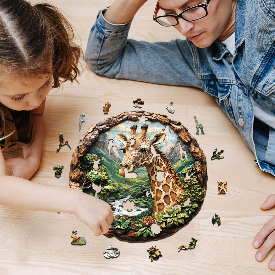 Giraffe Holzpuzzle