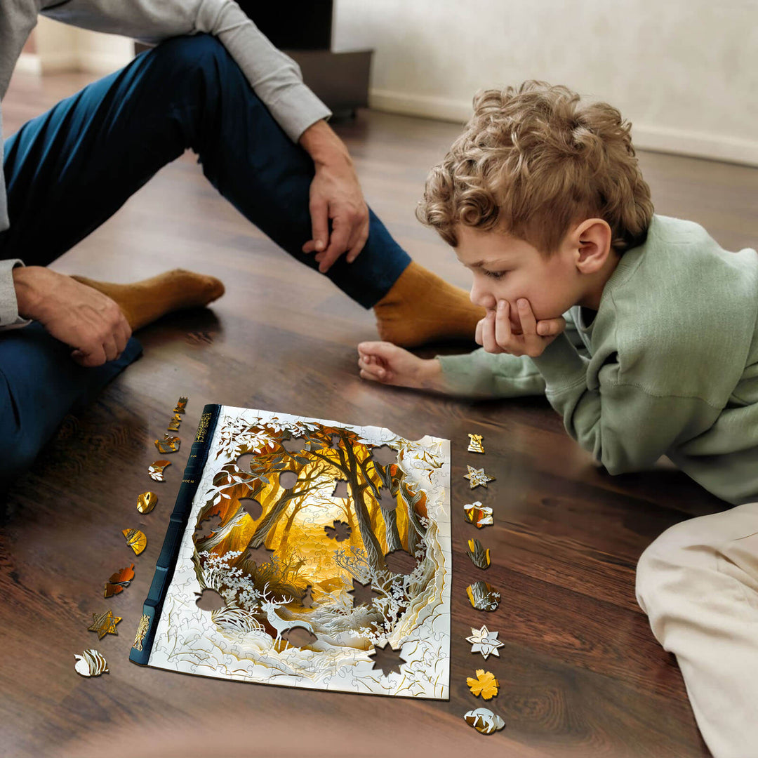 3D Geheimnisvoller Wald Holzpuzzle