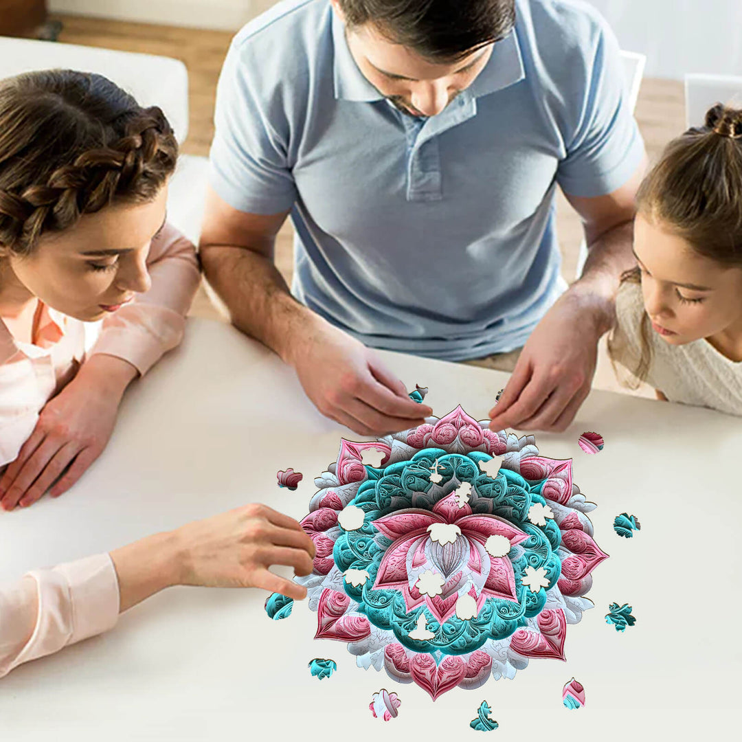 3D Mandala Lotus-1 Wooden Jigsaw Puzzle - By Woodbests