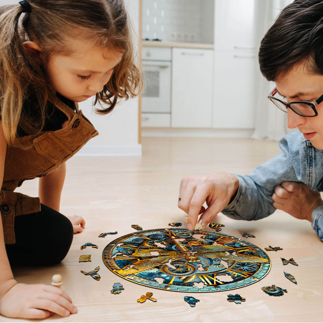 Mechanische Libelle Holzpuzzle
