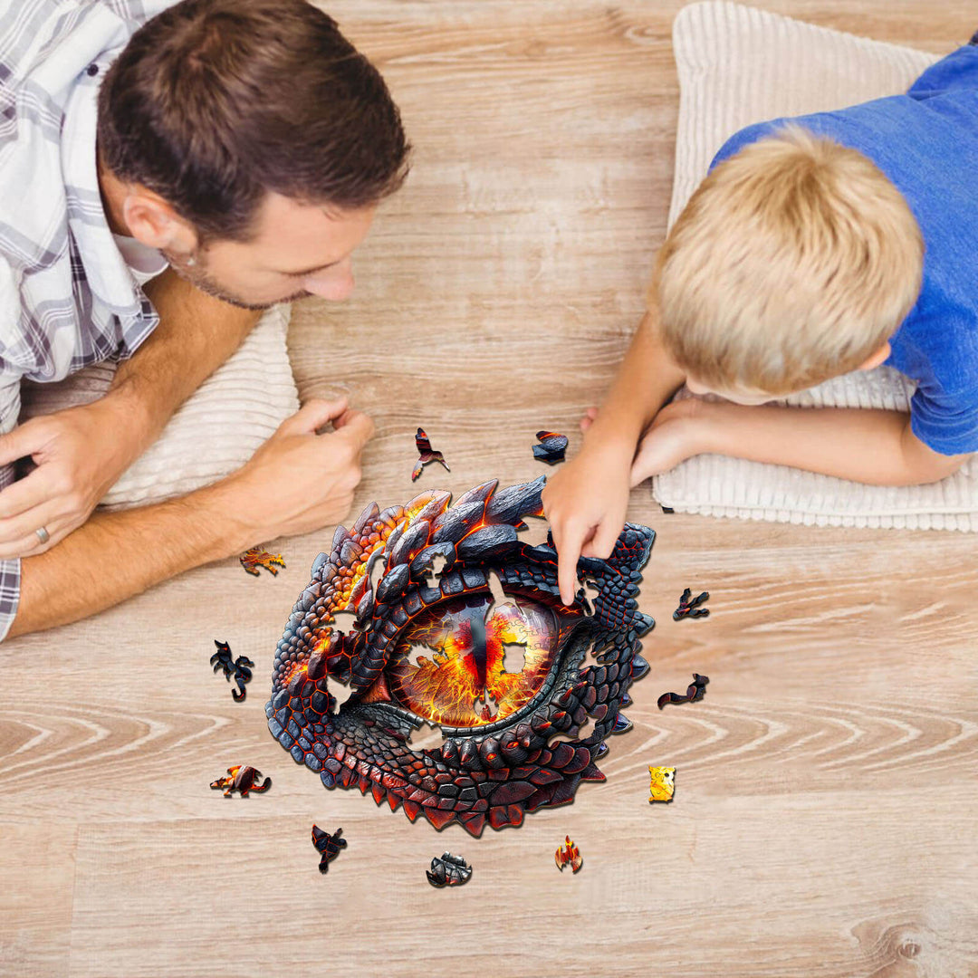 3D Flammenauge Holzpuzzle