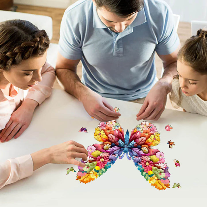 3D Colorful Butterfly Wooden Jigsaw Puzzle - By Woodbests