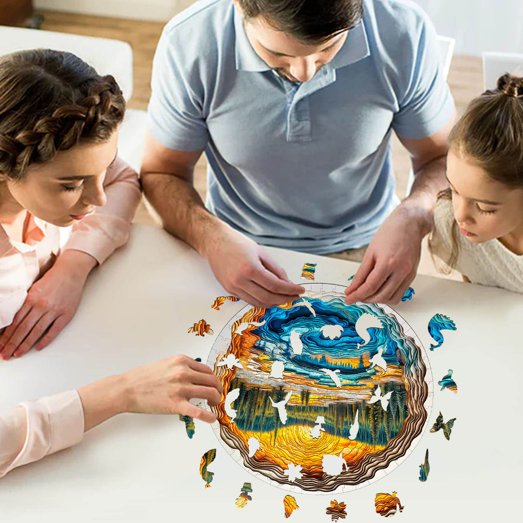 Vulkanherz Holzpuzzle