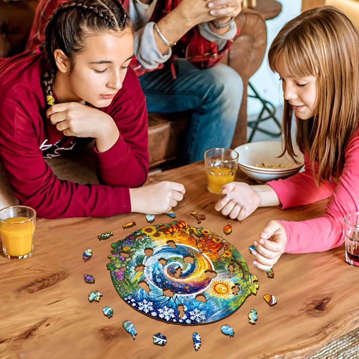 Lebenszeiten Holzpuzzle