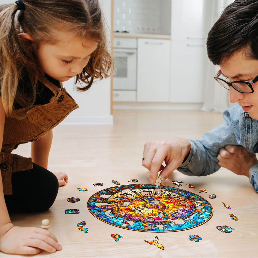 Glasmalerei-Musik Holzpuzzle