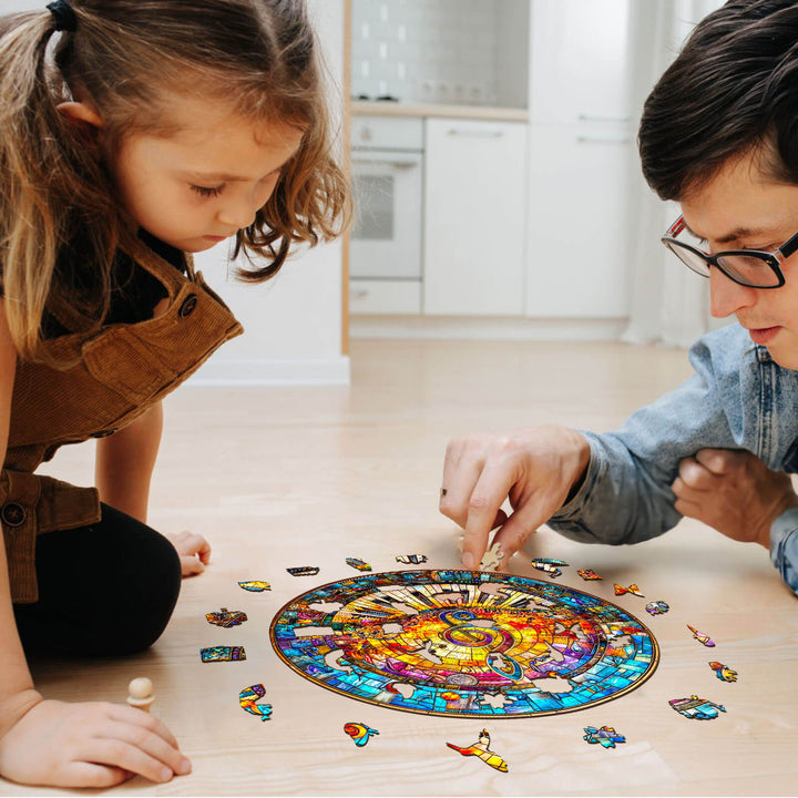 Glasmalerei-Musik Holzpuzzle