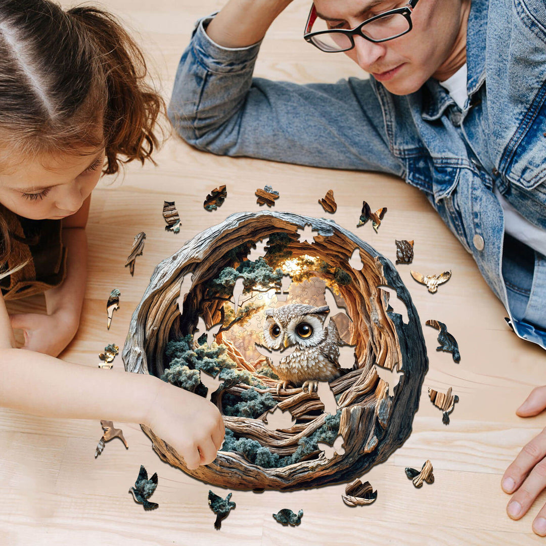 Stille Weisheit Holzpuzzle