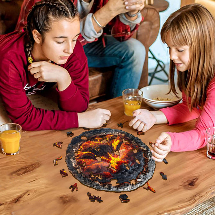 3D Volcanic Eruption Wooden Jigsaw Puzzle - Woodbests