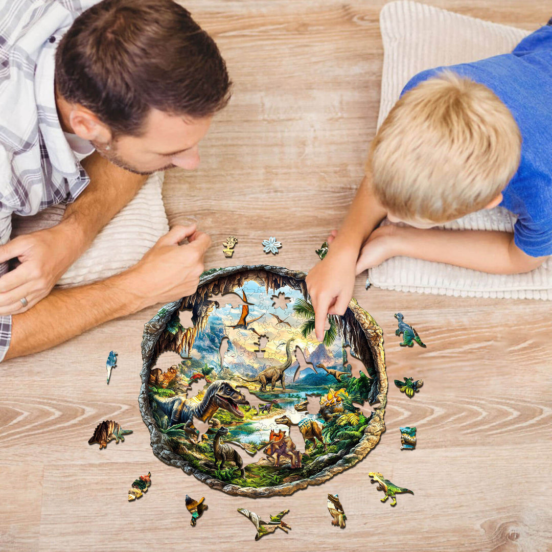 Jurassic Höhlen Holzpuzzle