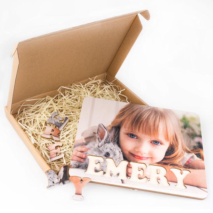 Personalized Family Photo & Name Jigsaw Puzzle