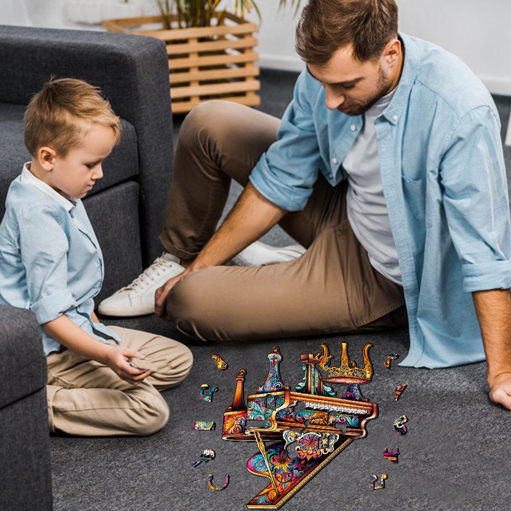 Touching Piano Wooden Jigsaw Puzzle-Woodbests