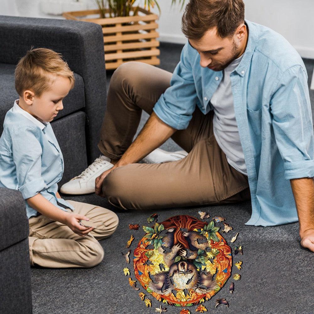 Mandala Koala Wooden Jigsaw Puzzle-Woodbests