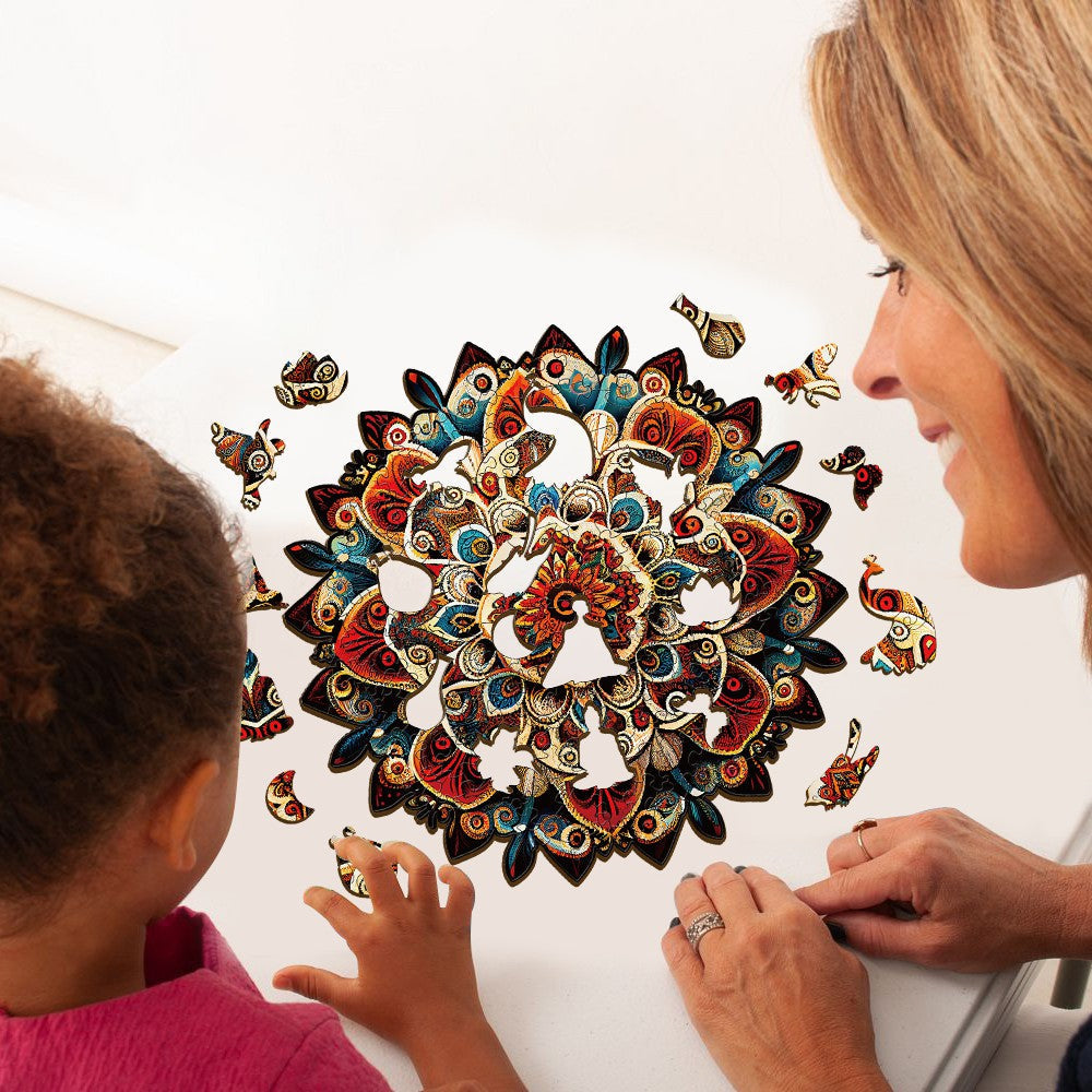 Mandala-6 Holzpuzzle