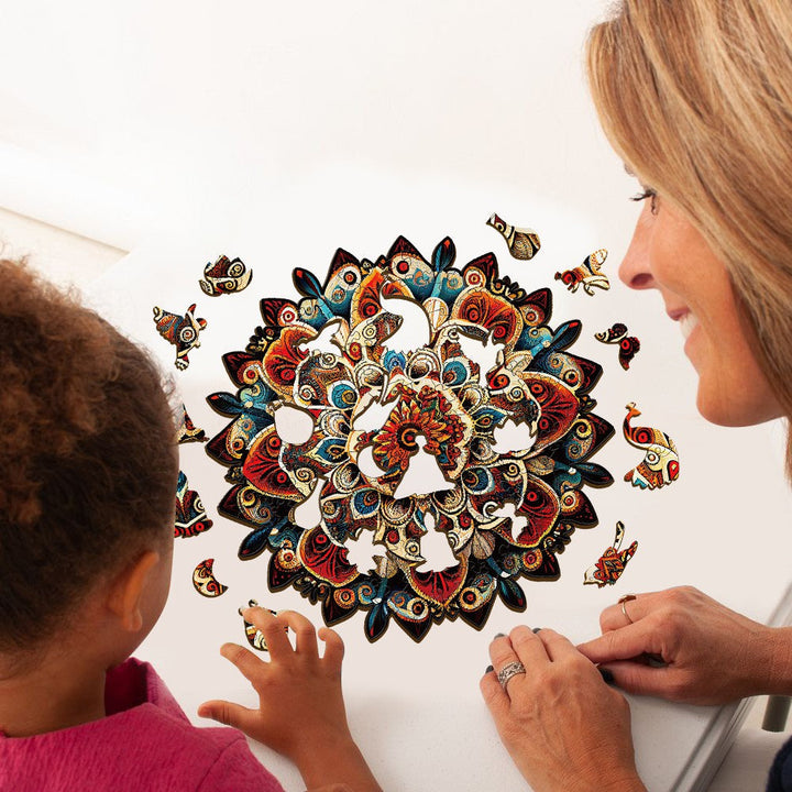 Mandala-6 Holzpuzzle