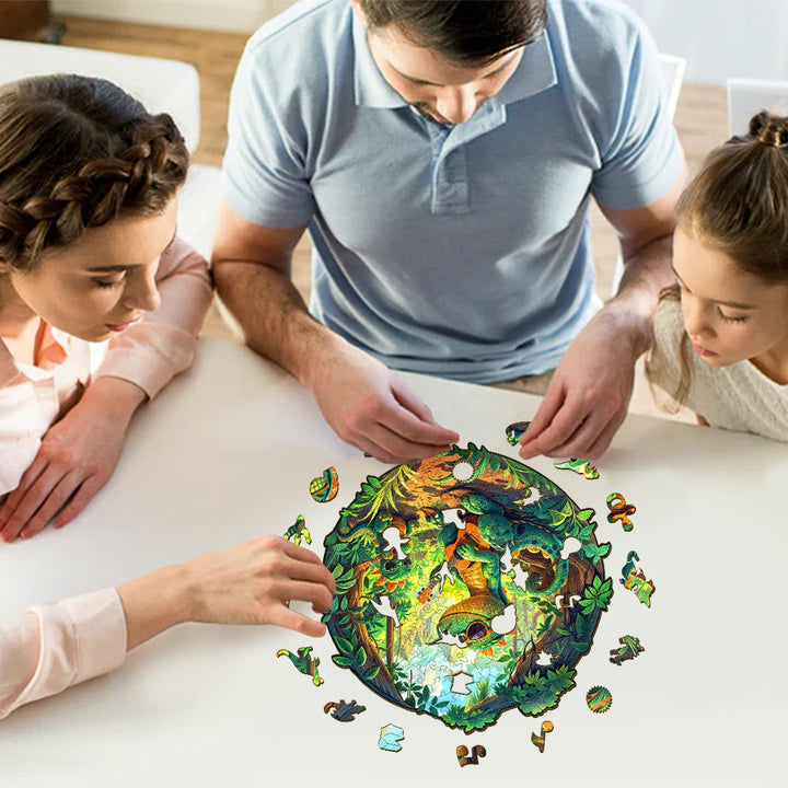 Rock Dinosaur-1 Wooden Jigsaw Puzzle-Woodbests