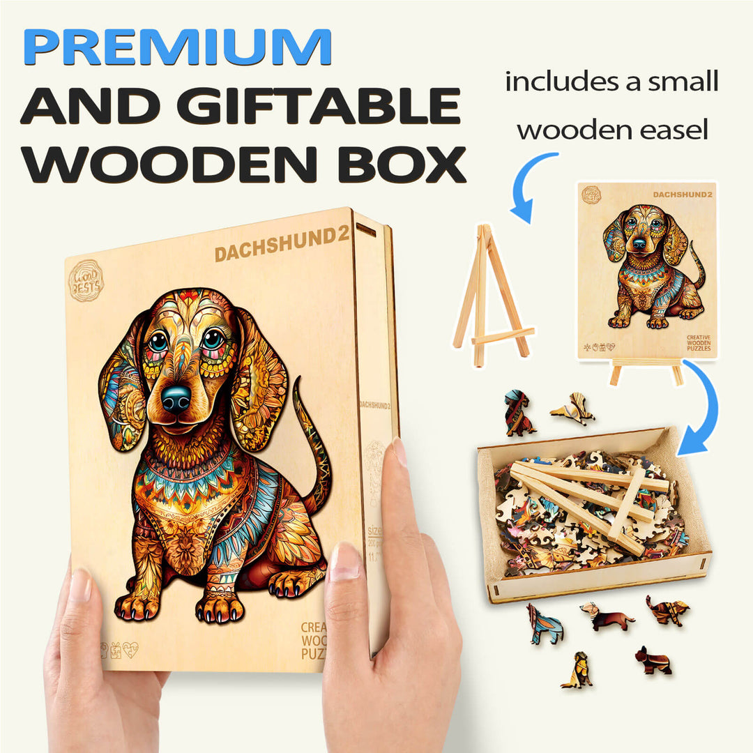 Wursthund 2 Holzpuzzle