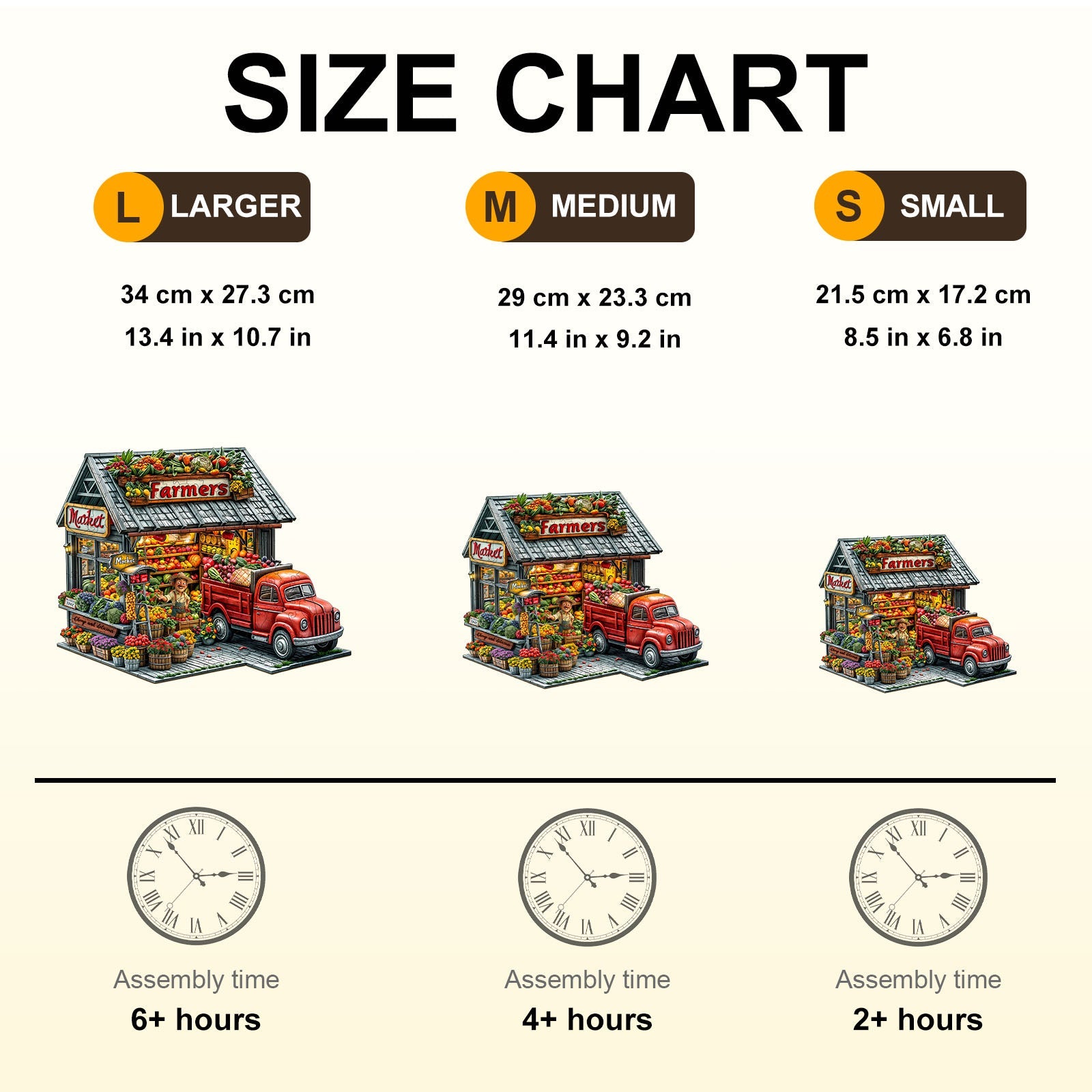 Bauern und Markt Holzpuzzle