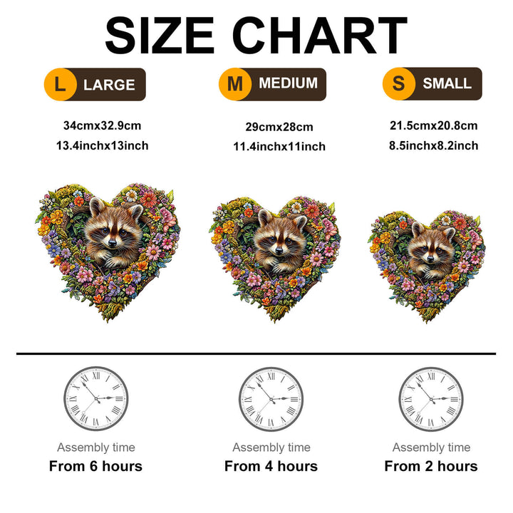Waschbär-Wunderwelt Holzpuzzle