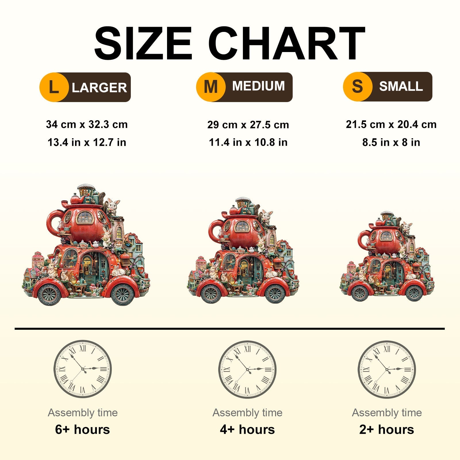 Teetassen-Schweberabbit Holzpuzzle